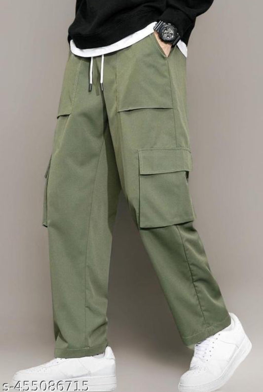 Cotton cargo pants for men