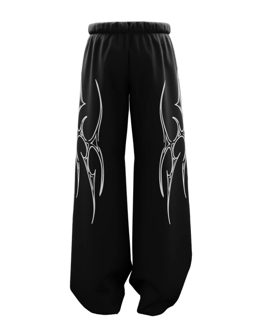 VEDHA BLACK UNISEX STRAIGHT BAGGY PANTS