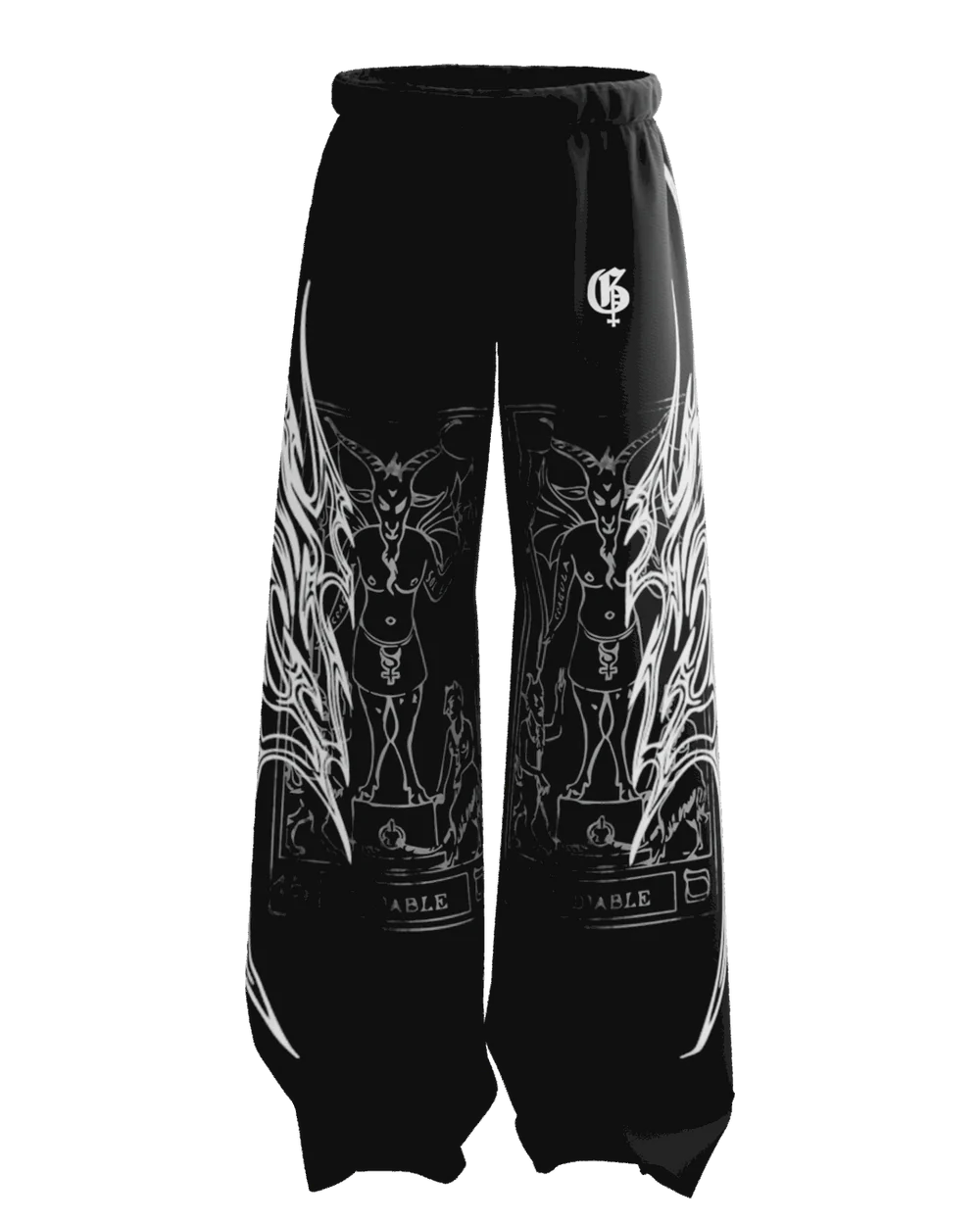 MAYA BLACK UNISEX STRAIGHT FIT BAGGY PANTS