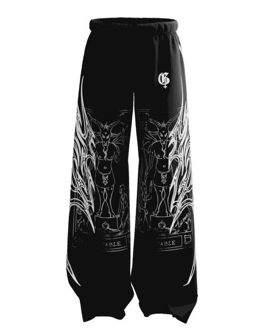 MAYA BLACK UNISEX STRAIGHT FIT BAGGY PANTS